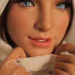 159cm 5ft2 Silicone White Headscarf Sexy Suit Sex Doll With A Seductive Gaze