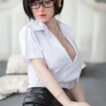 160cm 5ft2 Black Leather Bodycon Skirt Sex Dolls Love Dolls Cheap Sex Toys