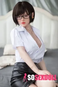 160cm 5ft2 Black Leather Bodycon Skirt Sex Dolls Love Dolls Cheap Sex Toys