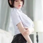 160cm 5ft2 Black Leather Bodycon Skirt Sex Dolls Love Dolls Cheap Sex Toys