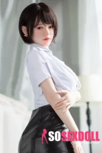 160cm 5ft2 Black Leather Bodycon Skirt Sex Dolls Love Dolls Cheap Sex Toys