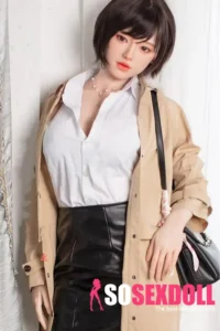 160cm 5ft2 Black Leather Bodycon Skirt Sex Dolls Love Dolls Cheap Sex Toys