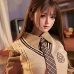 160cm 5ft2 Brown Hair Bow Hairpin Sex Dolls Love Dolls Cheap Sex Toys