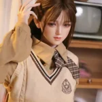 160cm 5ft2 Brown Hair Bow Hairpin Sex Dolls Love Dolls Cheap Sex Toys