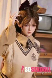 160cm 5ft2 Brown Hair Bow Hairpin Sex Dolls Love Dolls Cheap Sex Toys