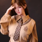 160cm 5ft2 Brown Hair Bow Hairpin Sex Dolls Love Dolls Cheap Sex Toys