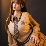 160cm 5ft2 Brown Hair Bow Hairpin Sex Dolls Love Dolls Cheap Sex Toys