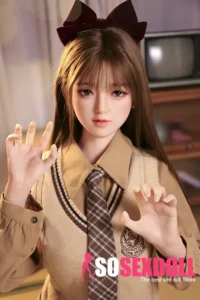160cm 5ft2 Brown Hair Bow Hairpin Sex Dolls Love Dolls Cheap Sex Toys