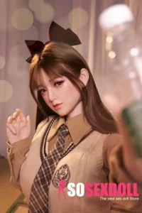 160cm 5ft2 Brown Hair Bow Hairpin Sex Dolls Love Dolls Cheap Sex Toys