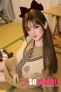 160cm 5ft2 Brown Hair Bow Hairpin Sex Dolls Love Dolls Cheap Sex Toys