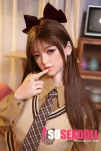 160cm 5ft2 Brown Hair Bow Hairpin Sex Dolls Love Dolls Cheap Sex Toys