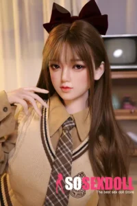160cm 5ft2 Brown Hair Bow Hairpin Sex Dolls Love Dolls Cheap Sex Toys