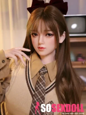 160cm 5ft2 Brown Hair Bow Hairpin Sex Dolls Love Dolls Cheap Sex Toys