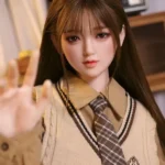 160cm 5ft2 Brown Hair Bow Hairpin Sex Dolls Love Dolls Cheap Sex Toys