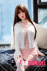 160cm 5ft2 Brown Hair Pink Dress Sex Dolls D Cup In Stock (US Only)