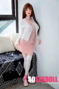 160cm 5ft2 Brown Hair Pink Dress Sex Dolls D Cup In Stock (US Only)