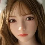 160cm 5ft2 Long Hair Cat Ear Hairpin Sex Dolls Full Body Silicone Sex Dolls