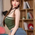 160cm 5ft2 Long Hair Green Strap Cute Sex Dolls High Quality Sex Dolls