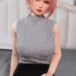 160cm 5ft2 Pink Hair Black Skirt Sex Dolls Full Body Silicone Sex Dolls
