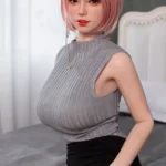160cm 5ft2 Pink Hair Black Skirt Sex Dolls Full Body Silicone Sex Dolls