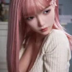 160cm 5ft2 Pink Straight Hair Slim Sex Dolls Fantasy Sex Dolls Silicone Sex Toys