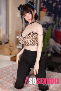 160cm 5ft2 Short Hair Double Bun Head Sex Dolls Adult Toys Sex Game Lady Dolls