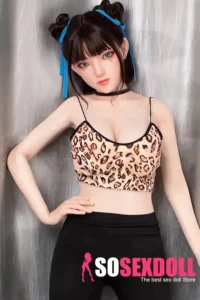 160cm 5ft2 Short Hair Double Bun Head Sex Dolls Adult Toys Sex Game Lady Dolls