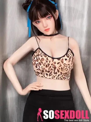 160cm 5ft2 Short Hair Double Bun Head Sex Dolls Adult Toys Sex Game Lady Dolls