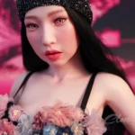 160cm 5ft2 Silicone A Cup Small Chests Black Hair Sex Doll
