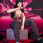 160cm 5ft2 Silicone A Cup Small Chests Black Hair Sex Doll