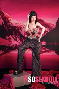 160cm 5ft2 Silicone A Cup Small Chests Black Hair Sex Doll