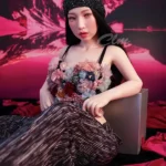 160cm 5ft2 Silicone A Cup Small Chests Black Hair Sex Doll