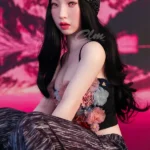 160cm 5ft2 Silicone A Cup Small Chests Black Hair Sex Doll