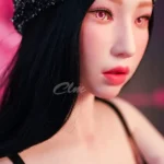 160cm 5ft2 Silicone A Cup Small Chests Black Hair Sex Doll