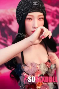 160cm 5ft2 Silicone A Cup Small Chests Black Hair Sex Doll