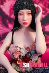 160cm 5ft2 Silicone A Cup Small Chests Black Hair Sex Doll