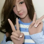 160cm 5ft2 TPE Asian Beauty Wheat Skin Striped Clothes Sex Doll