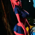 160cm 5ft2 Alien Style Crimson Skin Busty Hourglass Shape Sex Doll #A9 Head