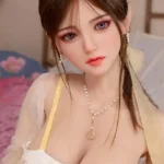 160cm 5ft2 Yellow Spaghetti Strap Dress Sex Dolls Realistic Love Dolls Vagina Toys