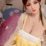 160cm 5ft2 Yellow Spaghetti Strap Dress Sex Dolls Realistic Love Dolls Vagina Toys