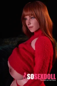 161cm 5ft3 Silicone I Cup Huge Chests Red Suit Short Hair Sex Doll