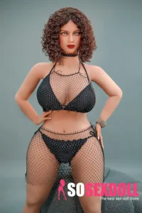 162cm 5ft3 TPE Full Size Curls Hair Chubby Chests Sex Doll