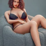 162cm 5ft3 TPE Full Size Curls Hair Chubby Chests Sex Doll