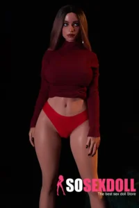 163cm 5ft3 Silicone E Cup Perky Chests Long Curls Sex Doll