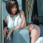 Muñeca sexual de TPE de 163 cm y 5 m, copa E, busto, cintura de avispa, cabello negro, cabeza #K3