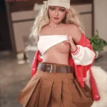 163cm 5ft3 TPE Small Breast Juicy Hips Blonde Hair Sex Doll #DC04 Head