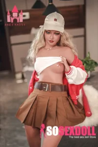 163cm 5ft3 TPE Small Breast Juicy Hips Blonde Hair Sex Doll #DC04 Head