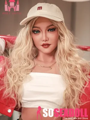 163cm 5ft3 TPE Small Breast Juicy Hips Blonde Hair Sex Doll #DC04 Head