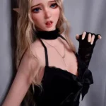 165cm 5ft4 Black Dress Elf Dolls Realistic Sex Dolls Female Adult Toys