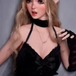 165cm 5ft4 Black Dress Elf Dolls Realistic Sex Dolls Female Adult Toys